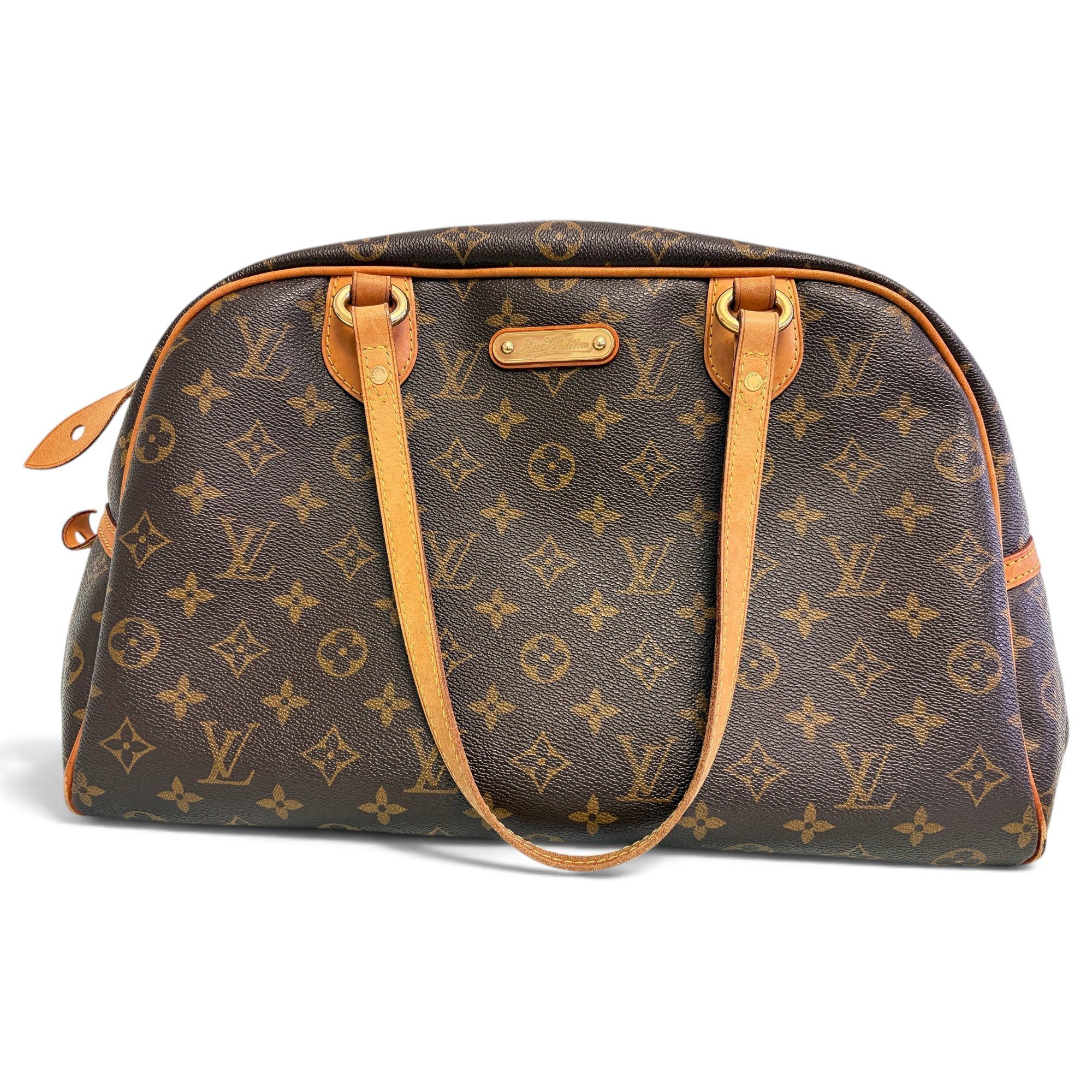 Louis Vuitton Deauville leather bowling bag