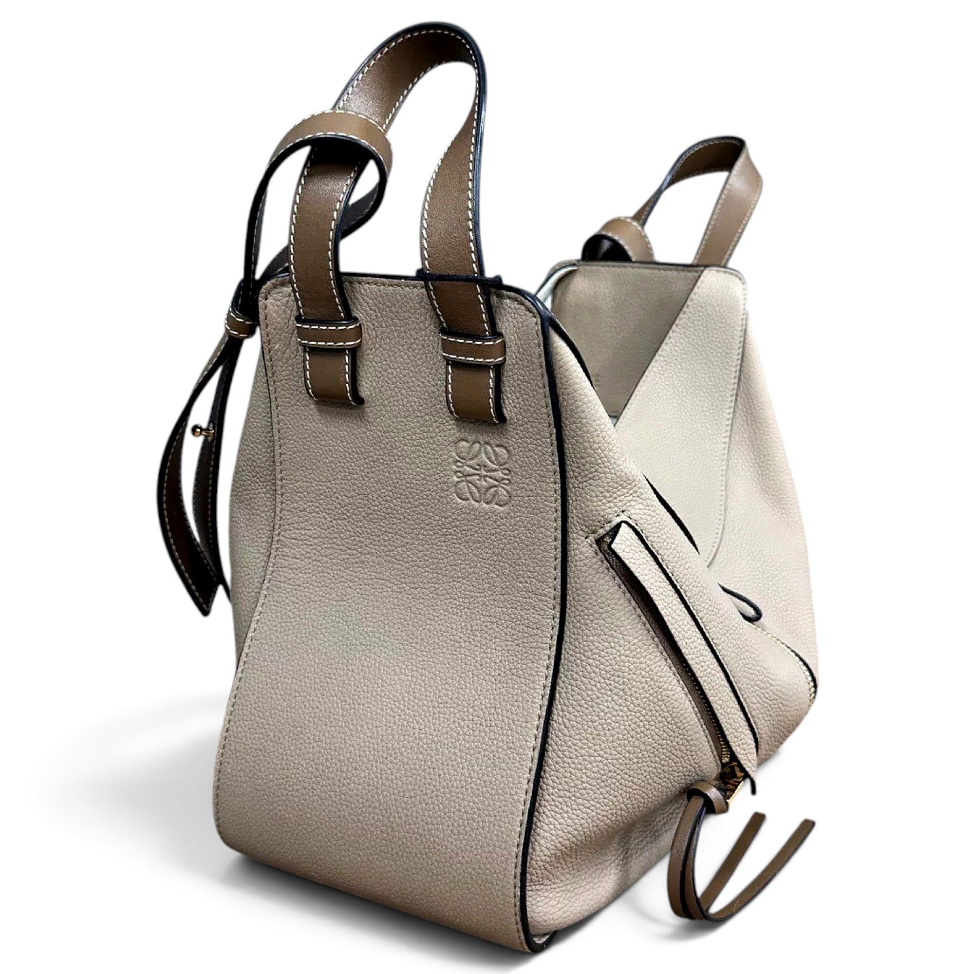 Hammock leather handbag