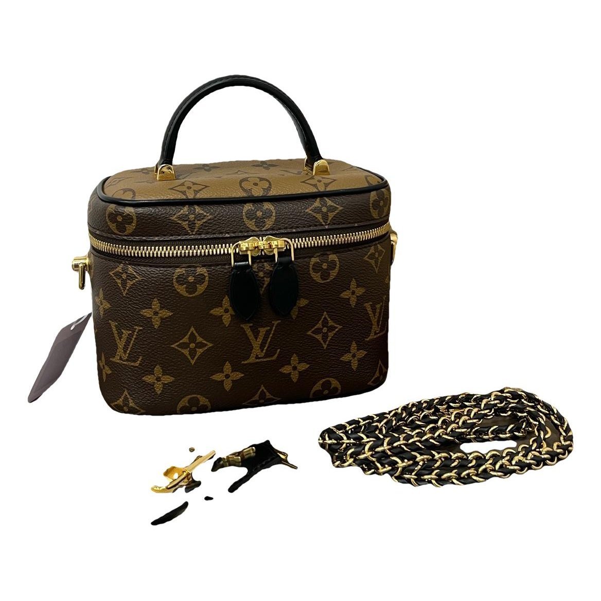 Vanity leather handbag