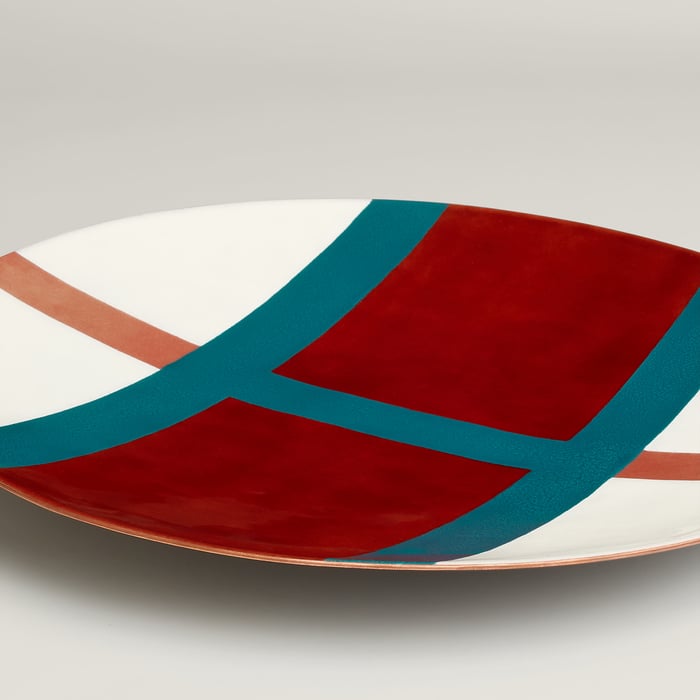 Cornaline Sialk Round Centerpiece, Large Model