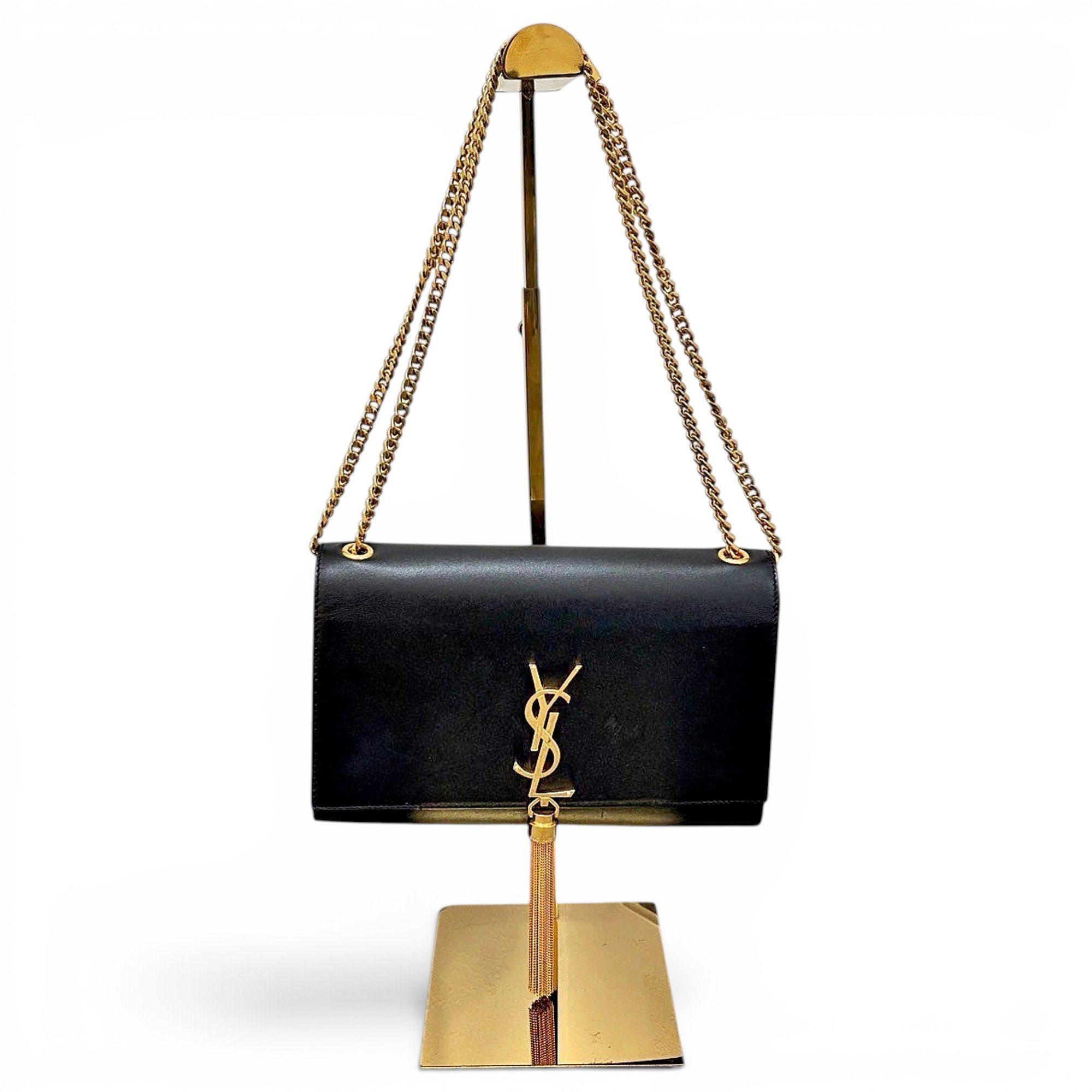 Pompom Kate leather handbag
