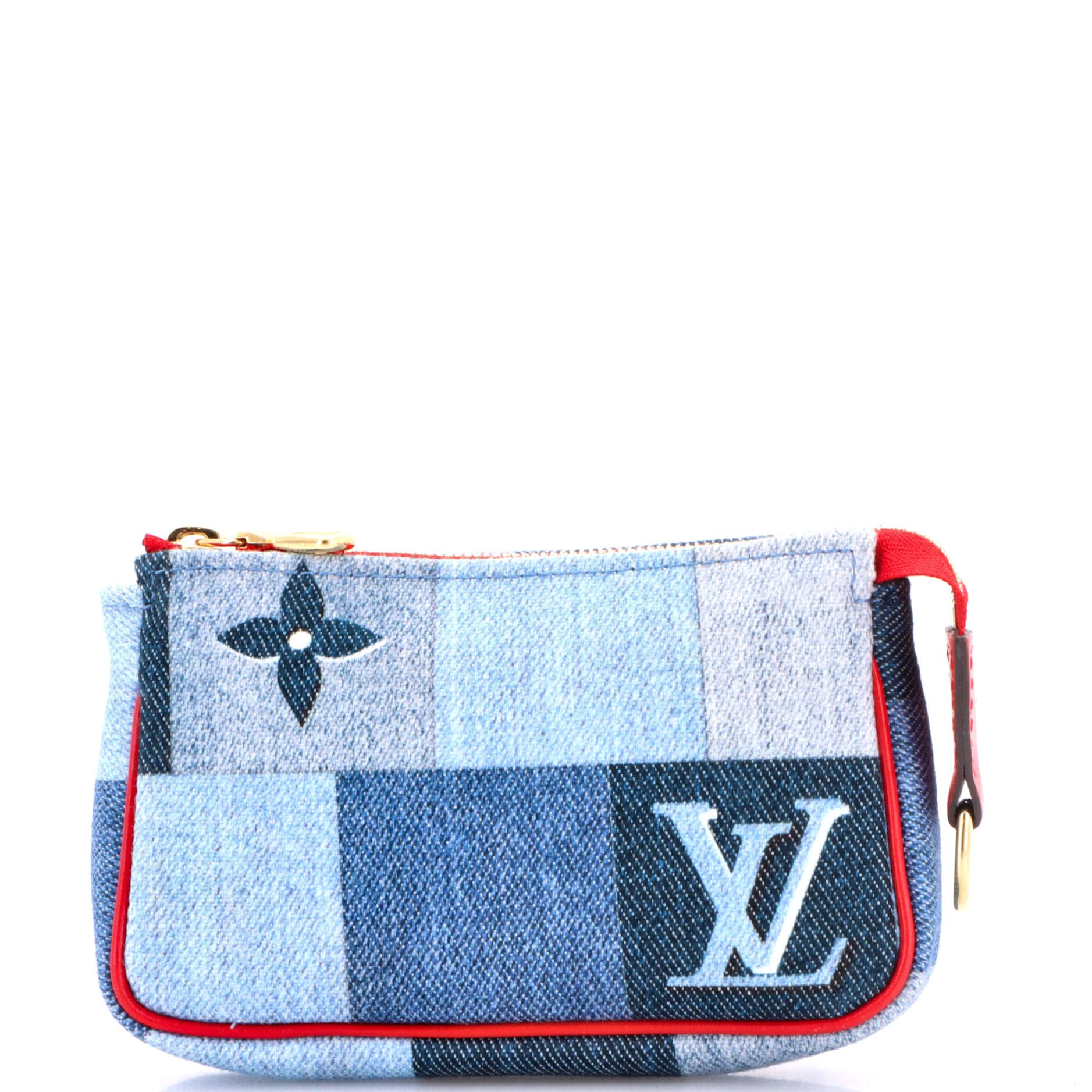 Pochette Accessoires Damier and Monogram Patchwork Denim Micro