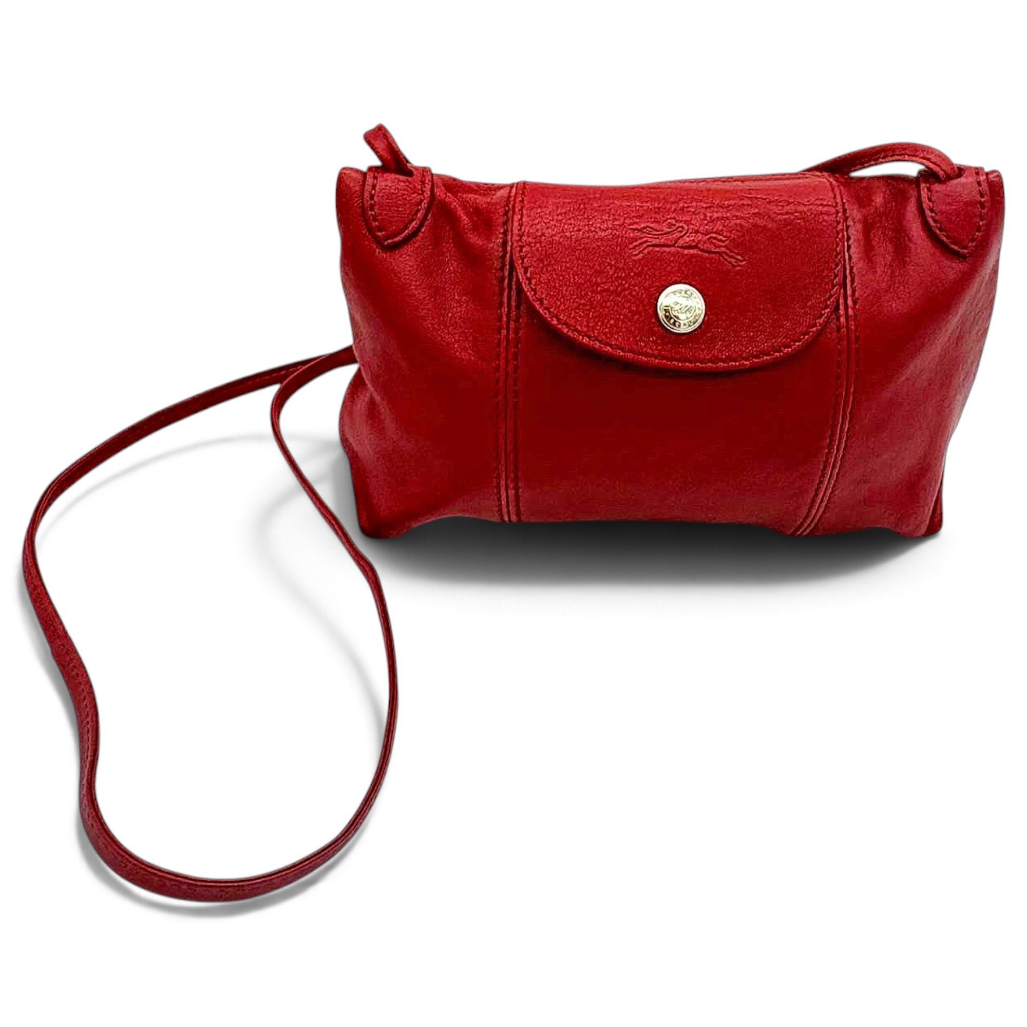 Pliage leather crossbody bag