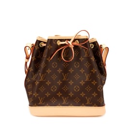 Louis Vuitton Ebene Monogram Coated Canvas Petit Noé Gold Hardware, 2021-2022