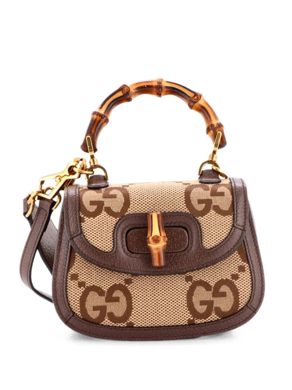 Bamboo 1947 Top Handle Bag Jumbo GG Canvas Mini crossbody bag