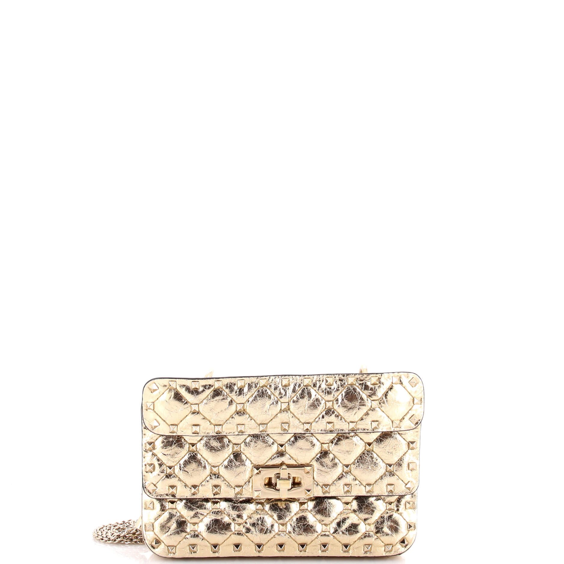 Valentino Garavani Rockstud Spike Flap Bag Quilted Leather Small
