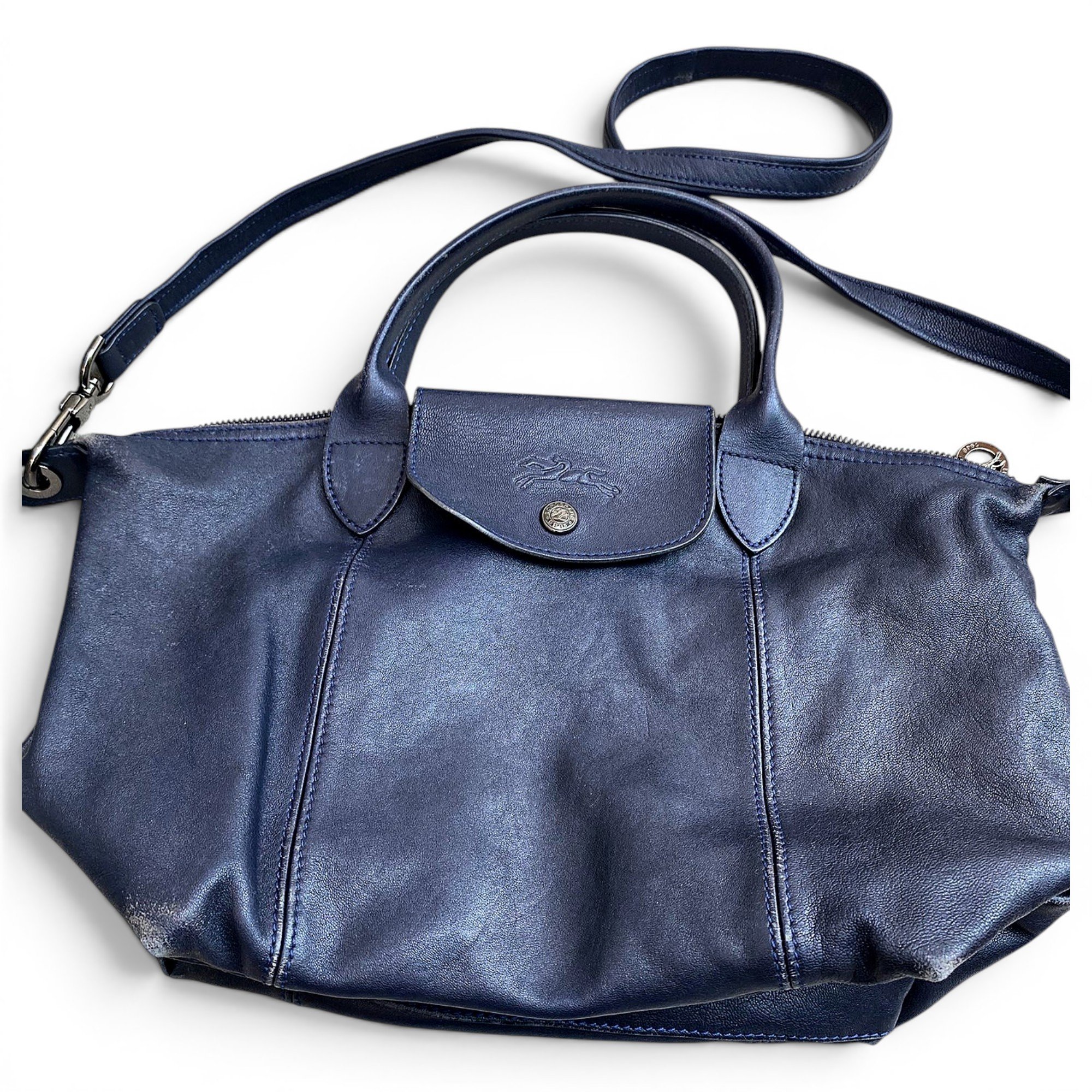 Pliage leather crossbody bag