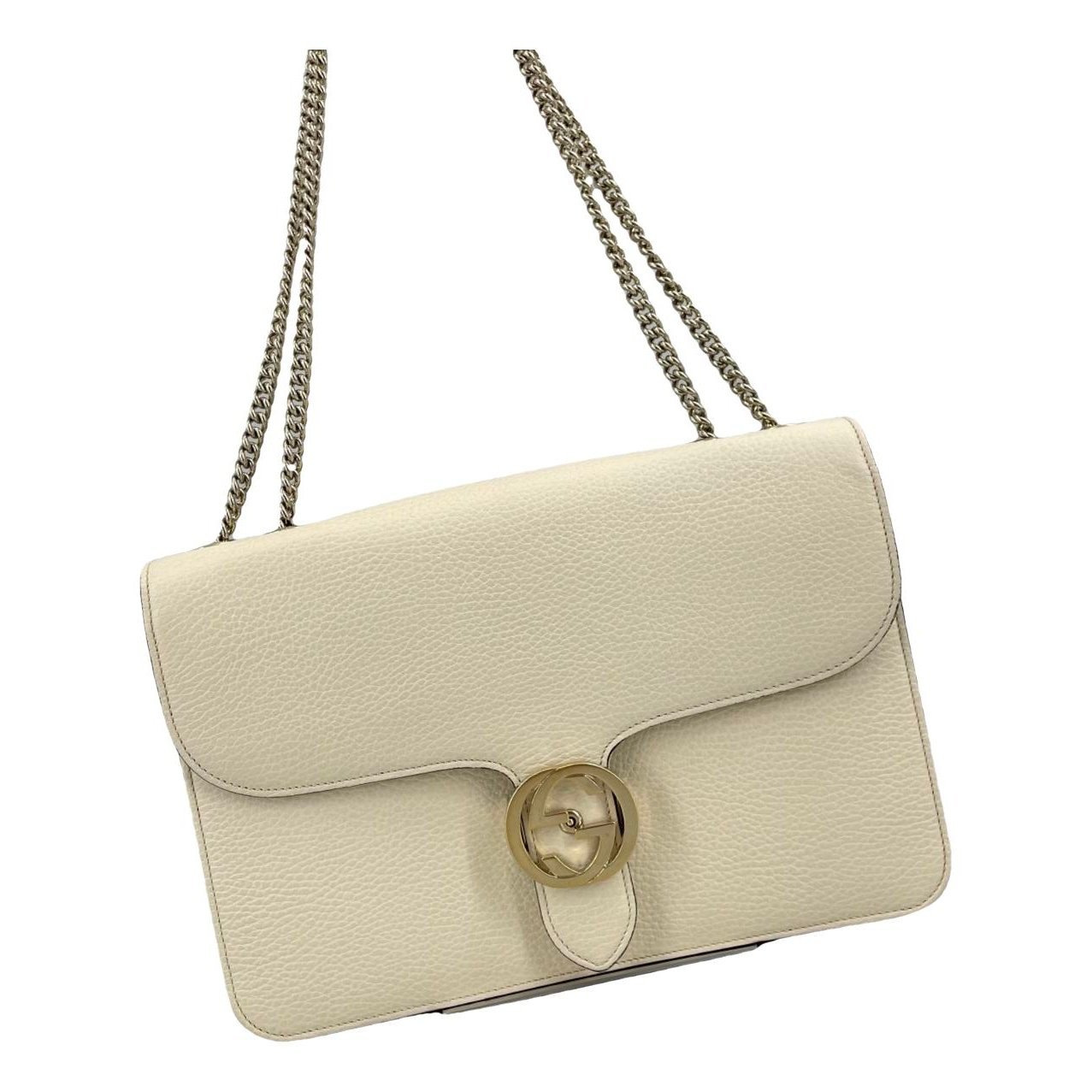 Interlocking leather handbag