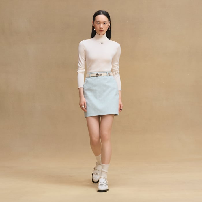 베르 엄브랭 “chaine d'Ancre” 데님 미니스커트