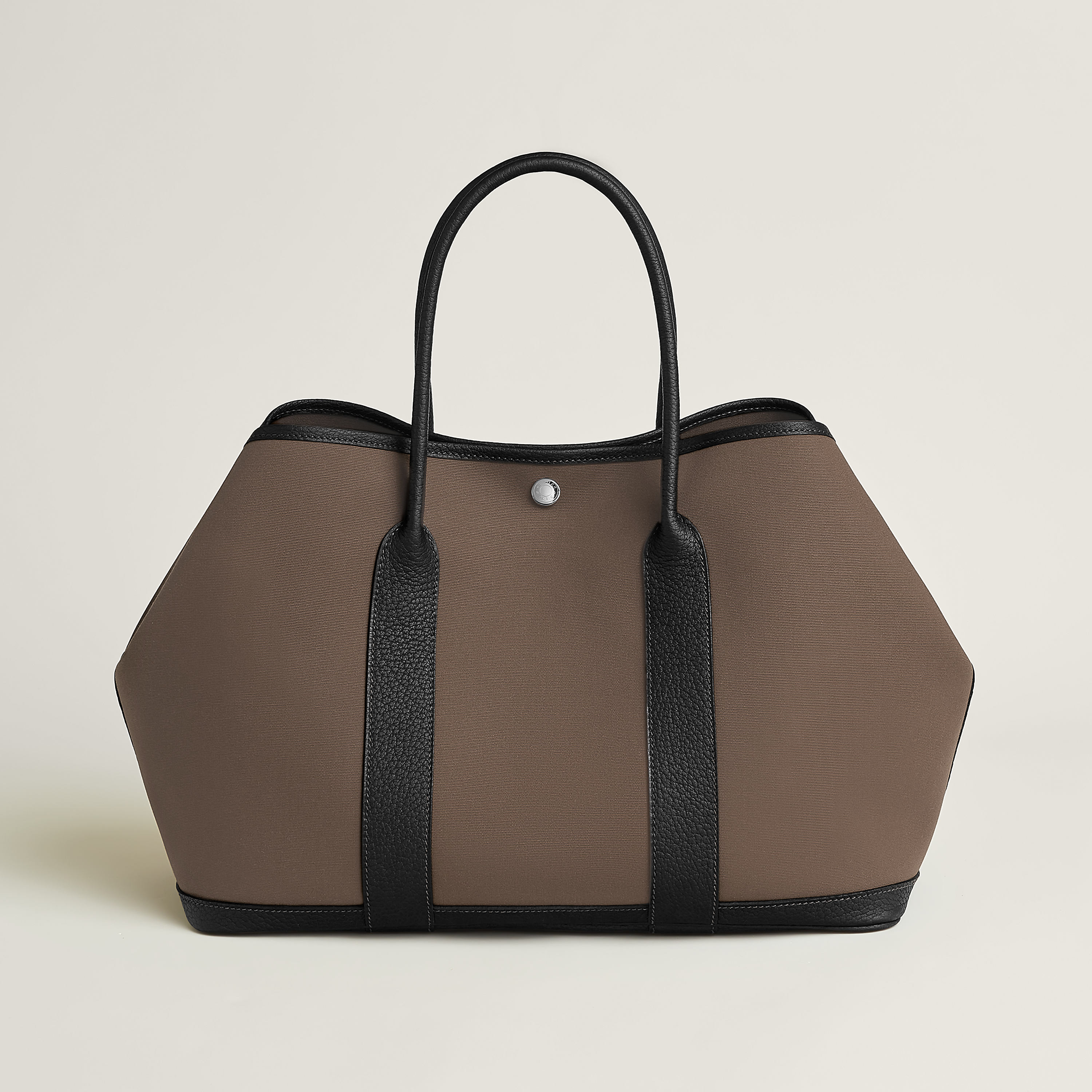 Hermès Garden Party 36 in Étoupe Negonda with Noir trim