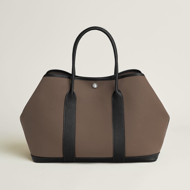 Hermès Garden Party 36 in Étoupe Negonda with Noir trim