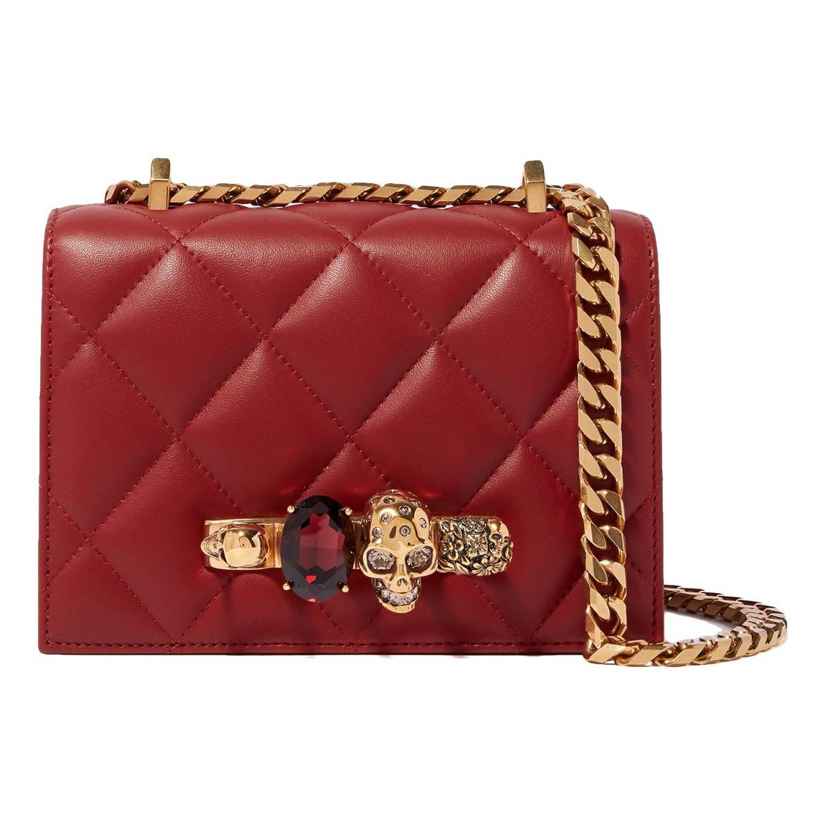 Knuckle leather handbag