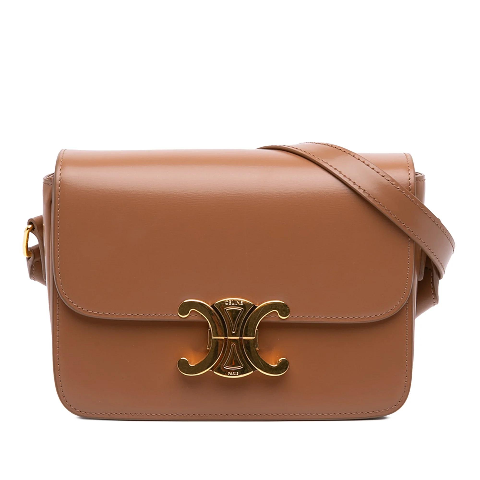 Triomphe pony-style calfskin handbag