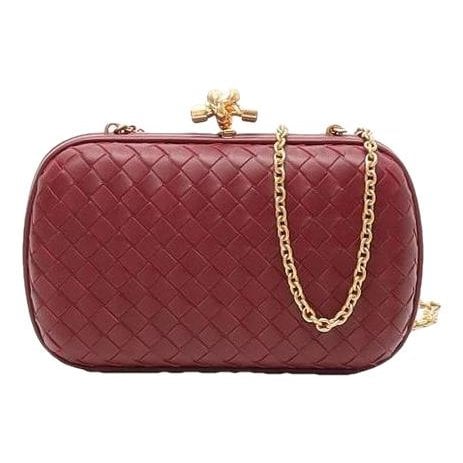 Leather clutch bag
