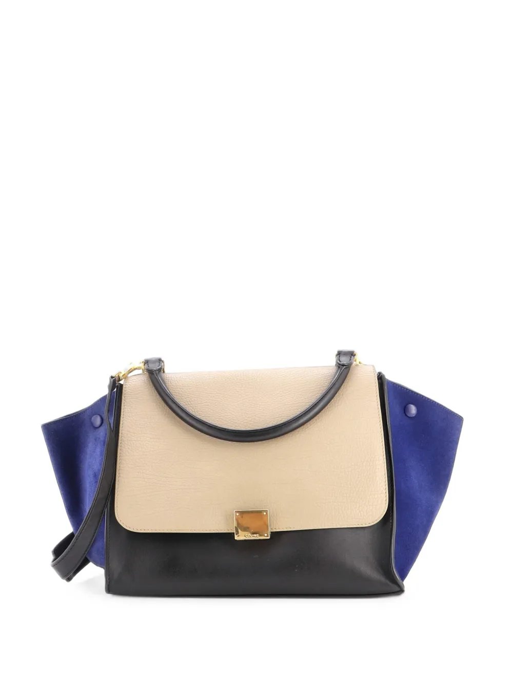 Tricolor Trapeze Bag Leather Medium satchel