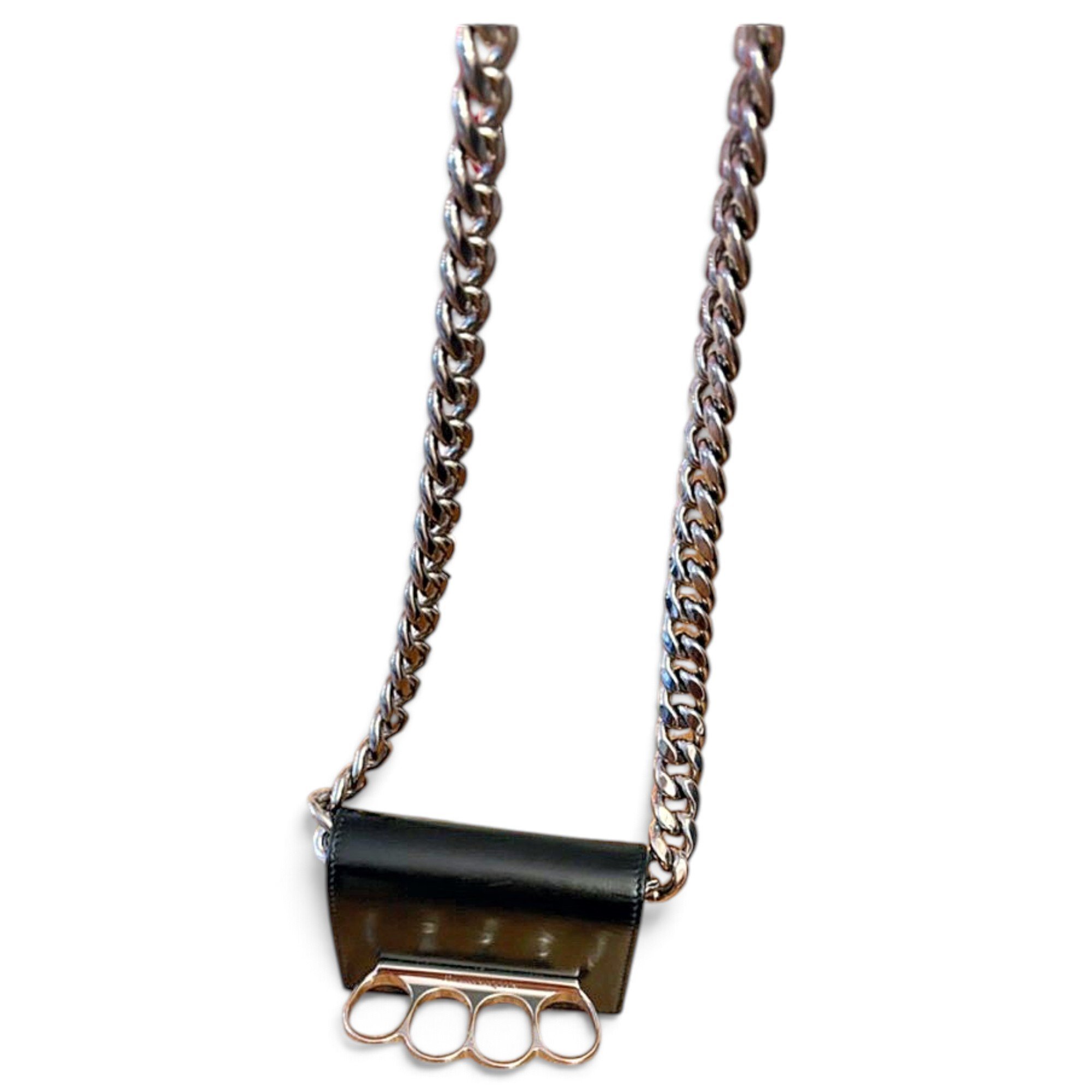 Alexander McQueen Knuckle leather mini bag