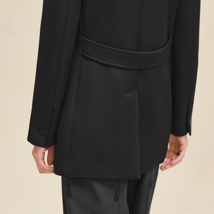 Noir Wool Pea Coat