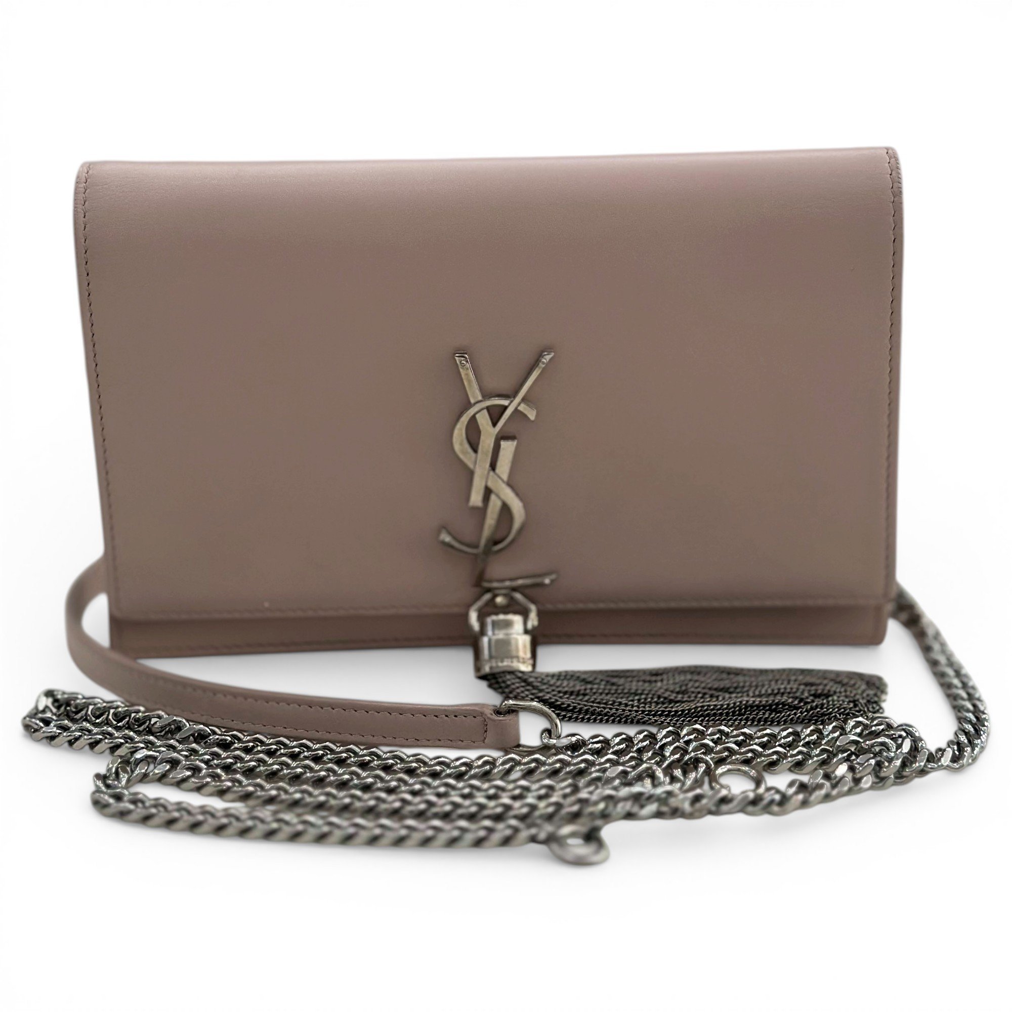 Pompom Kate leather handbag