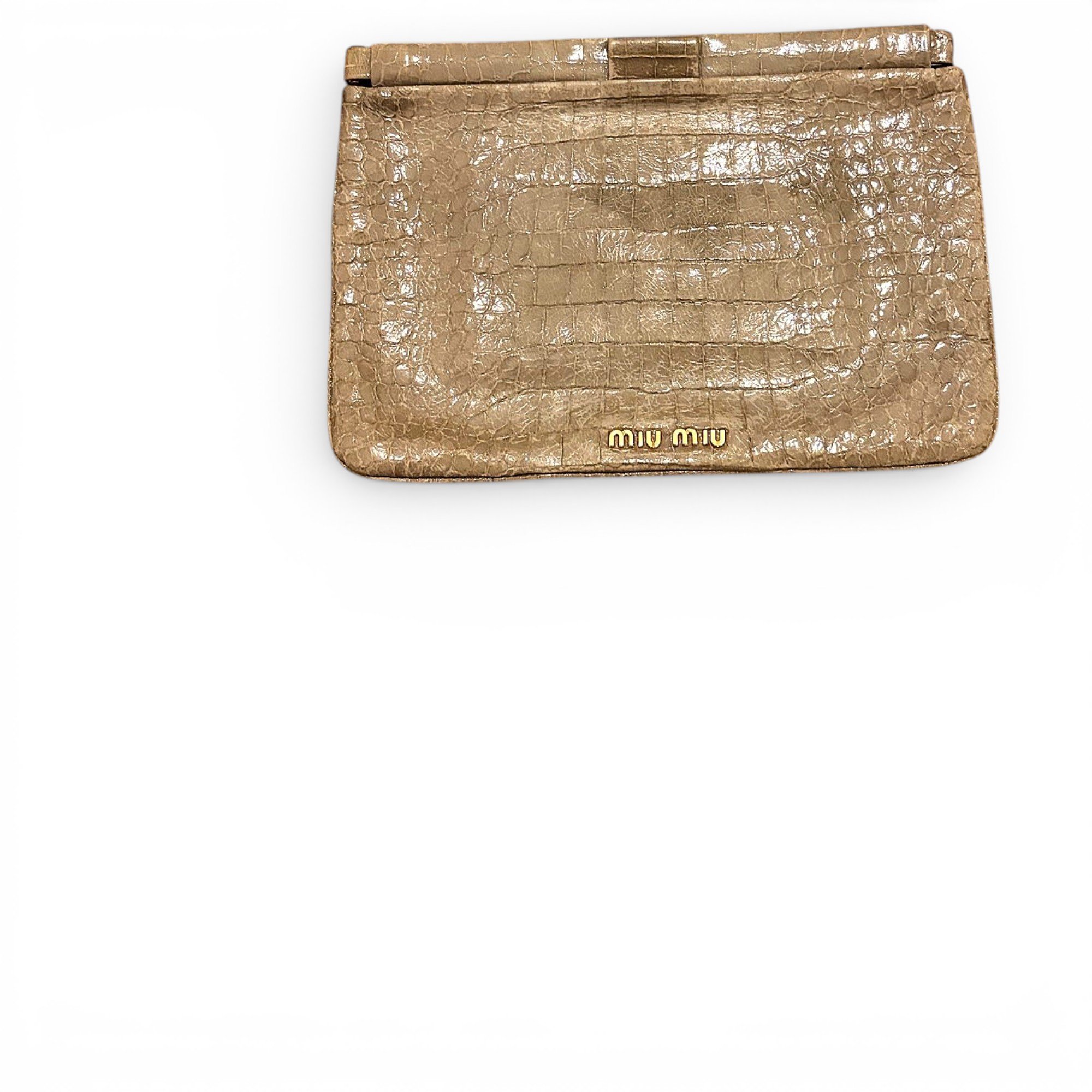 Leather clutch bag