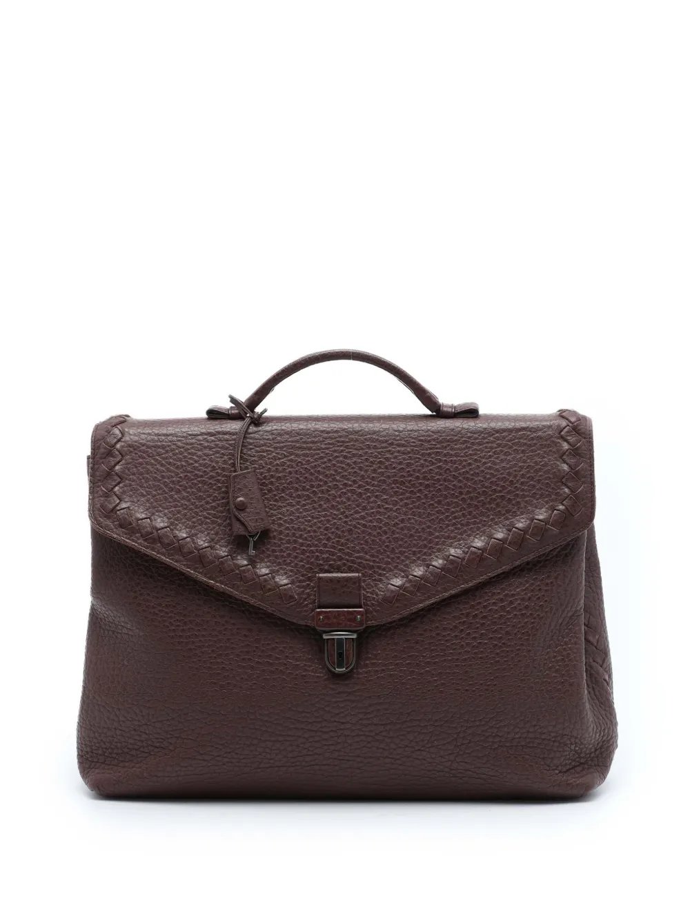 2007-2011 Intrecciato Trimmed Leather business bag