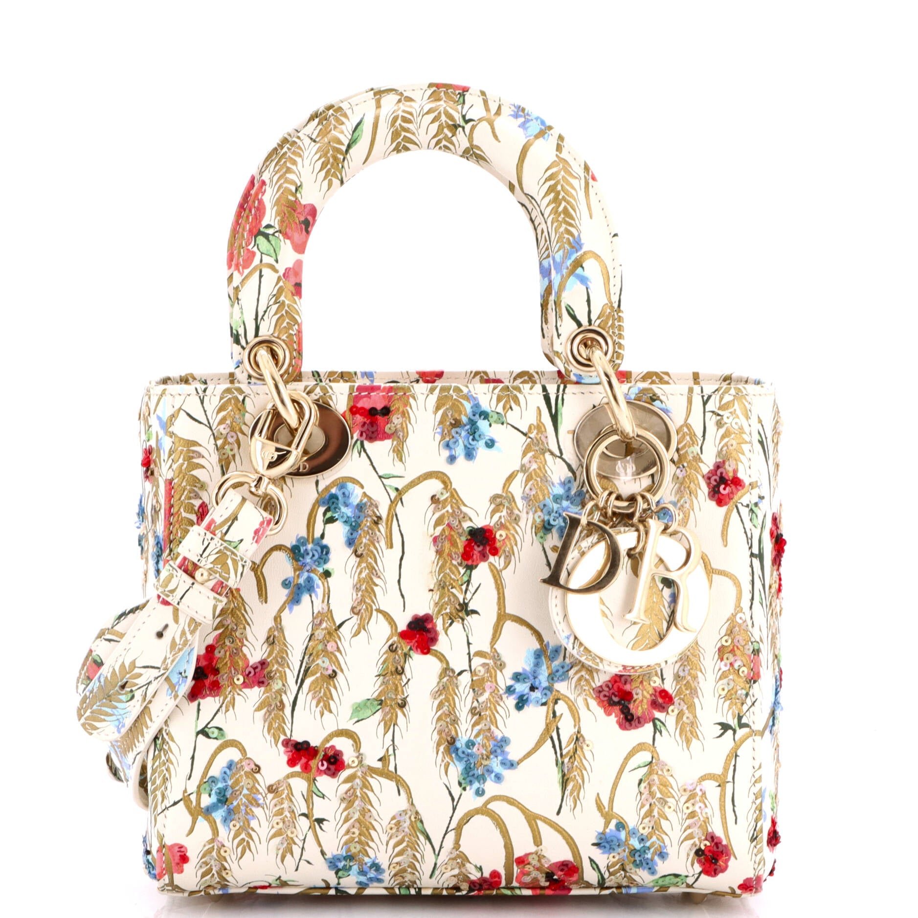My ABCDior Lady Dior Bag Embroidered Printed Leather