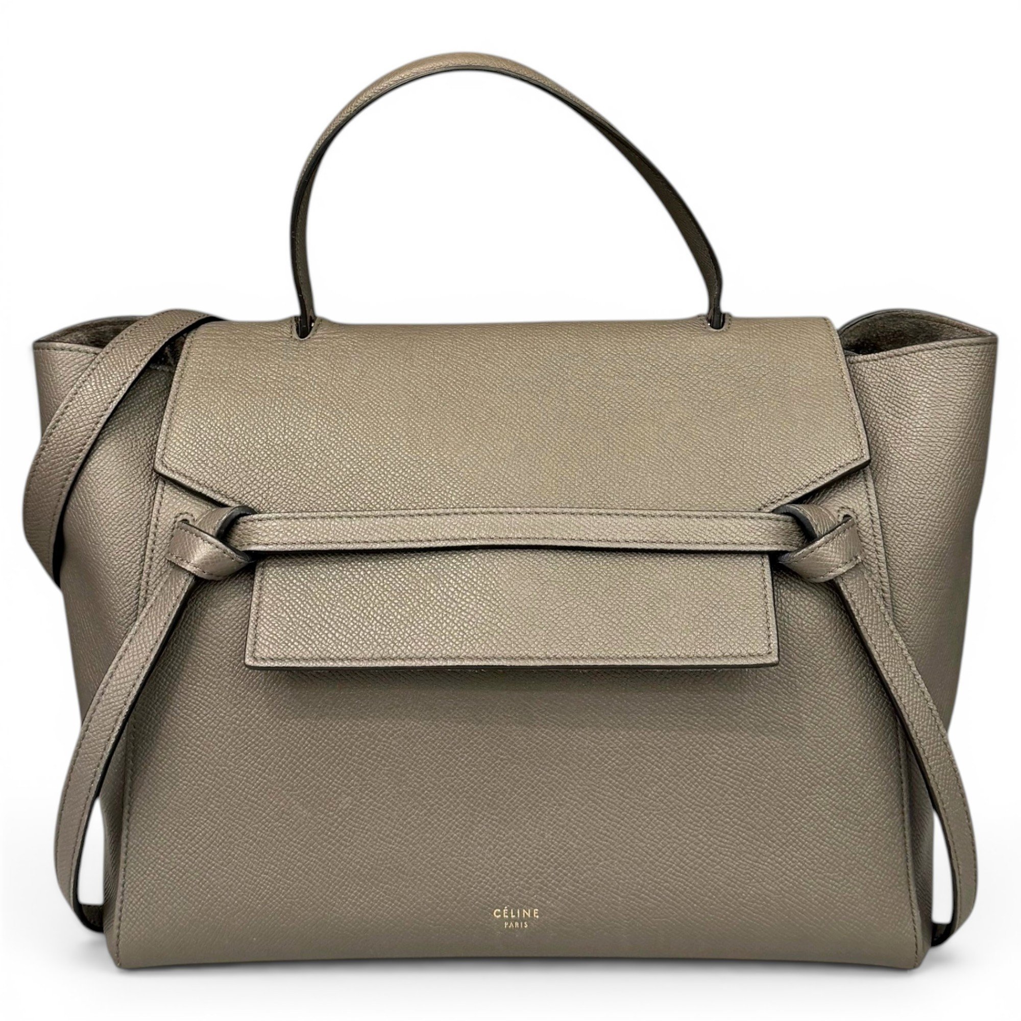 Belt pony-style calfskin handbag