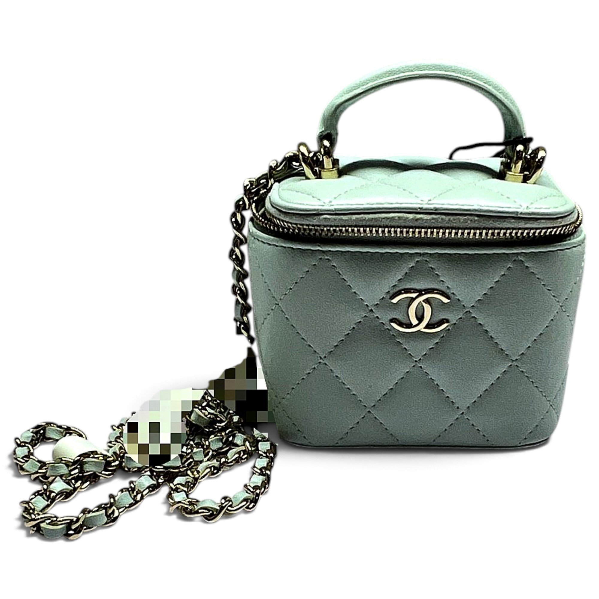 Vanity leather handbag