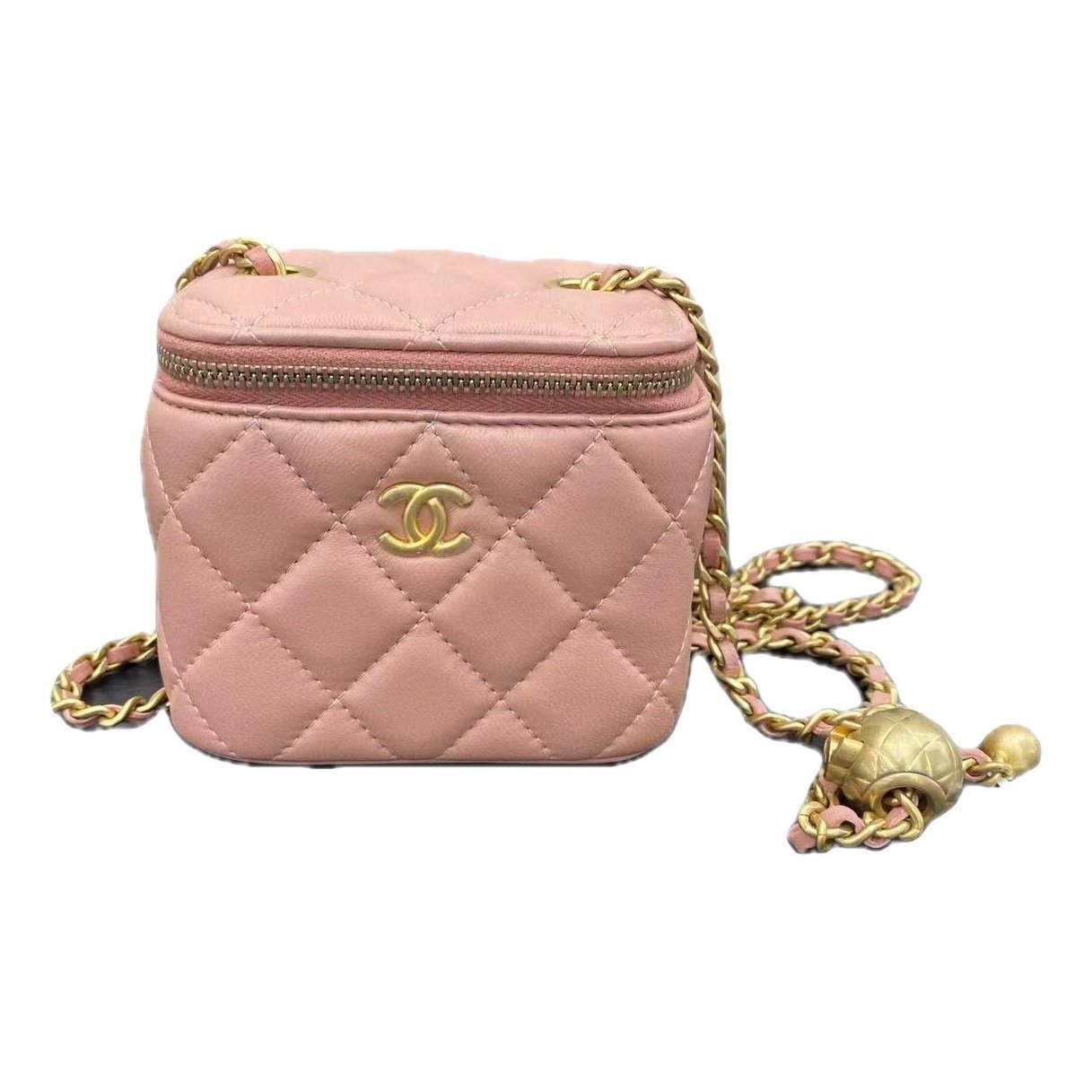 Vanity leather handbag