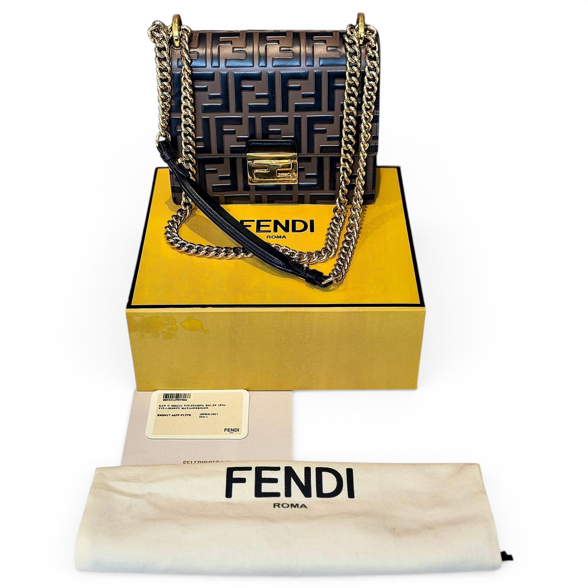 Kan U leather crossbody bag