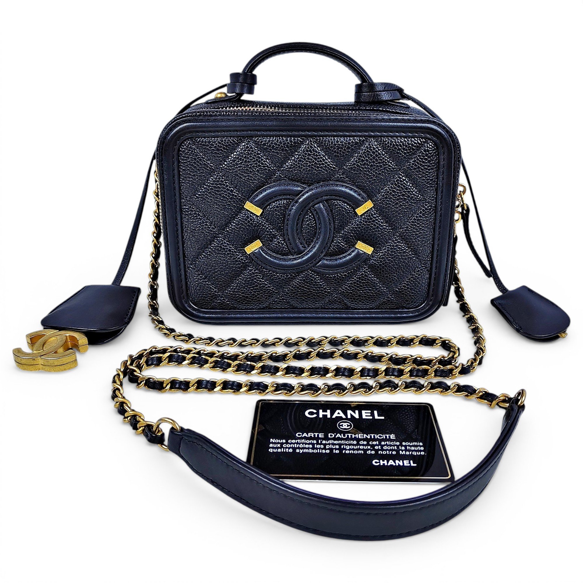 Vanity leather handbag