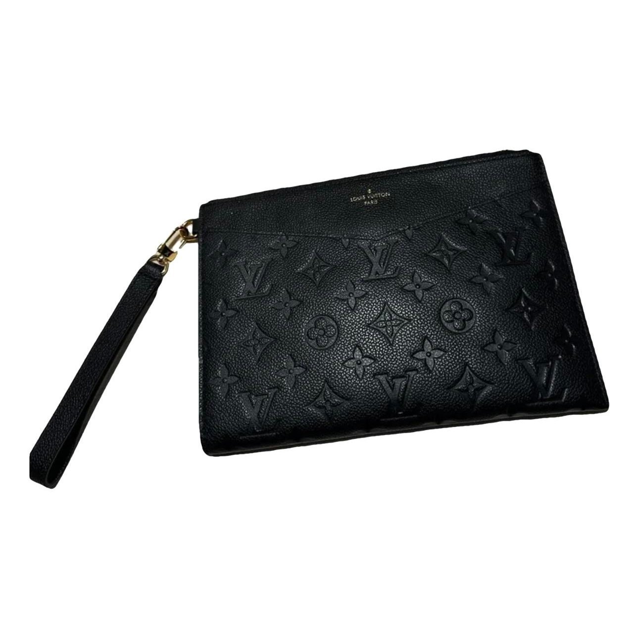 Leather clutch bag
