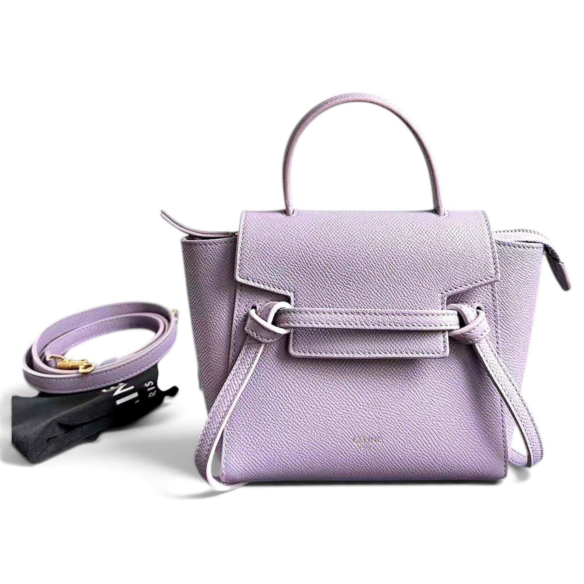 Belt leather handbag