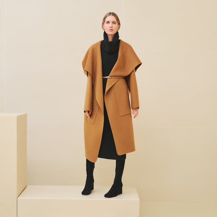 Marron Caramel Cashmere Coat
