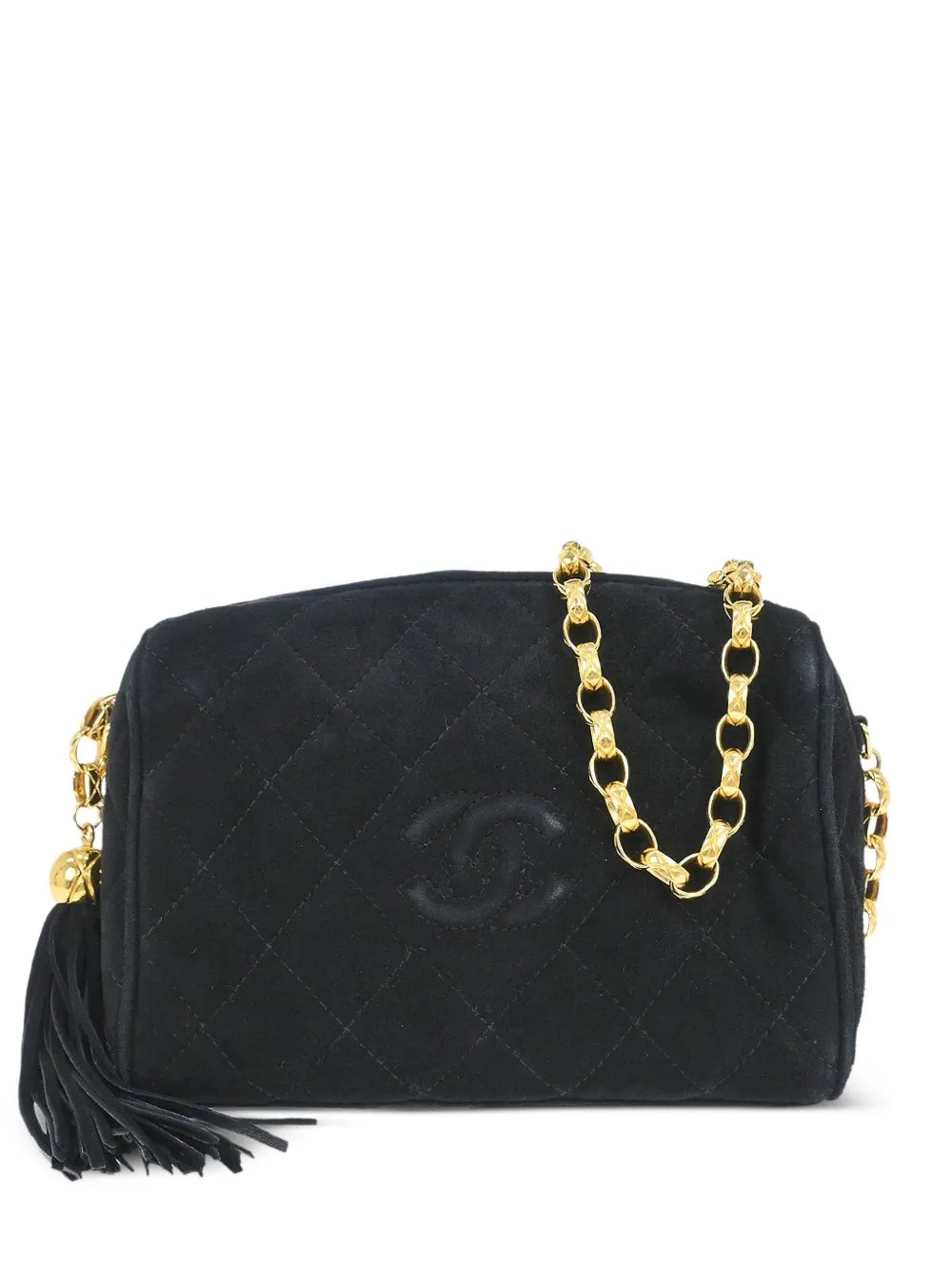 1992 mini quilted tassel camera cross body bag