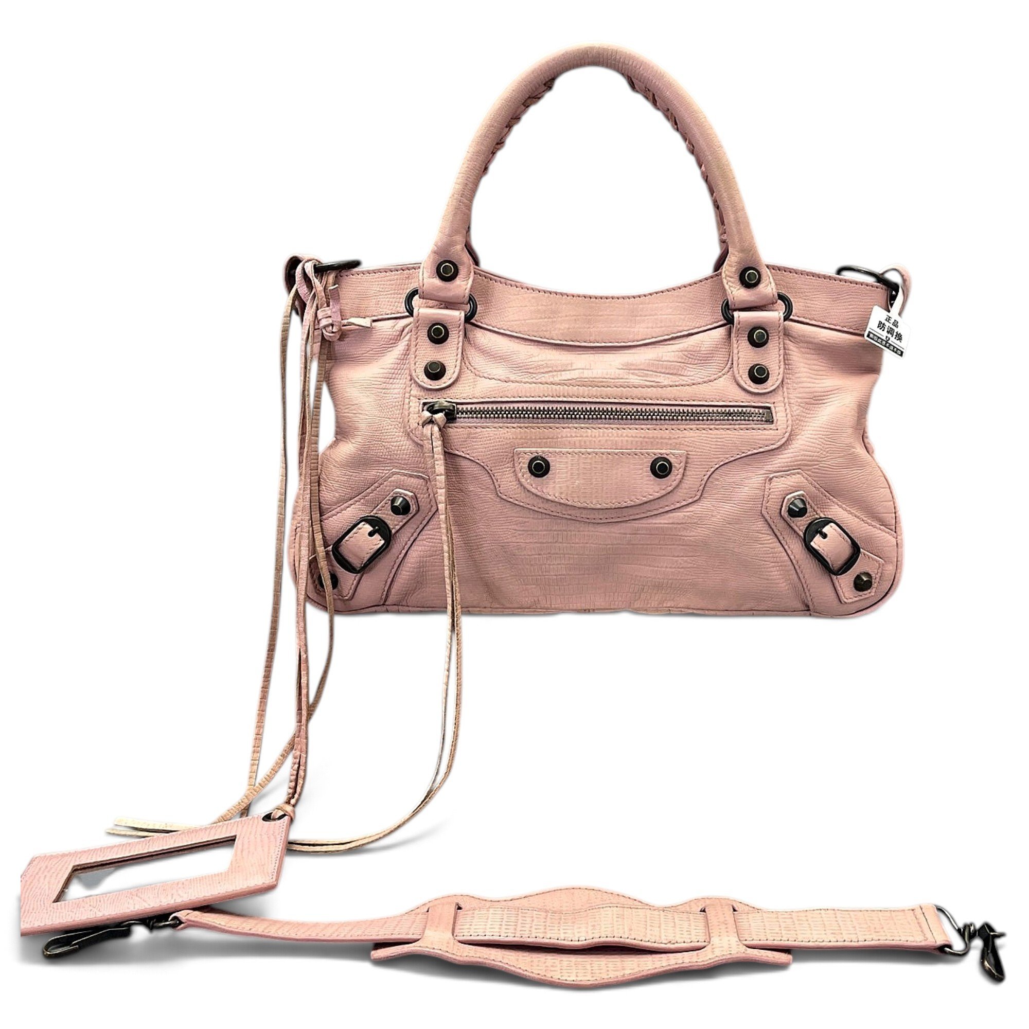 City leather handbag