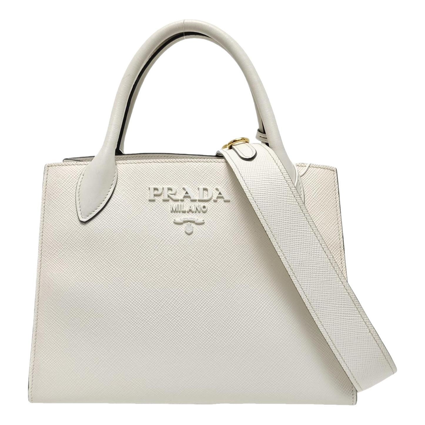 Monochrome leather handbag