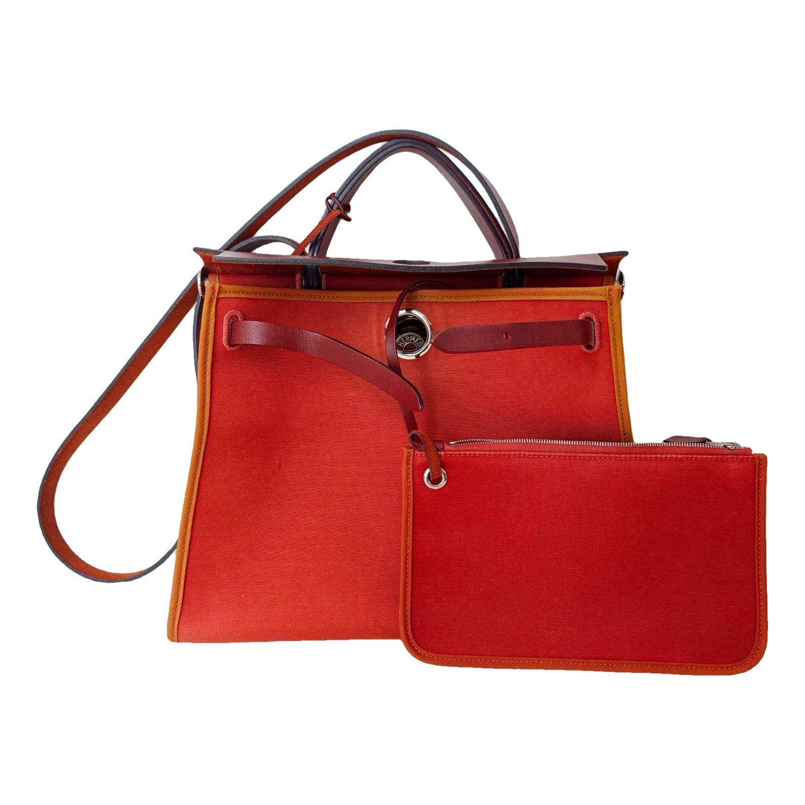 Hermes Herbag Handbag Orange