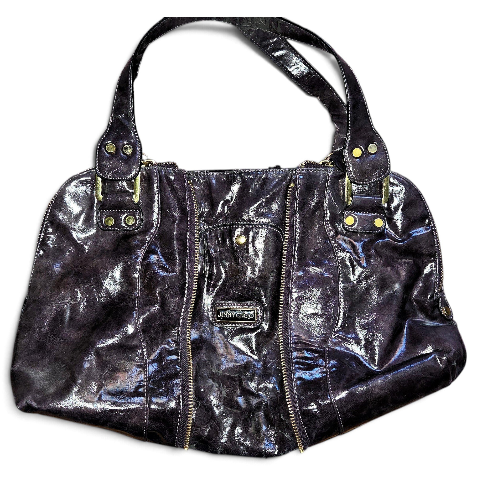 Jimmy Choo Avenue patent leather handbag