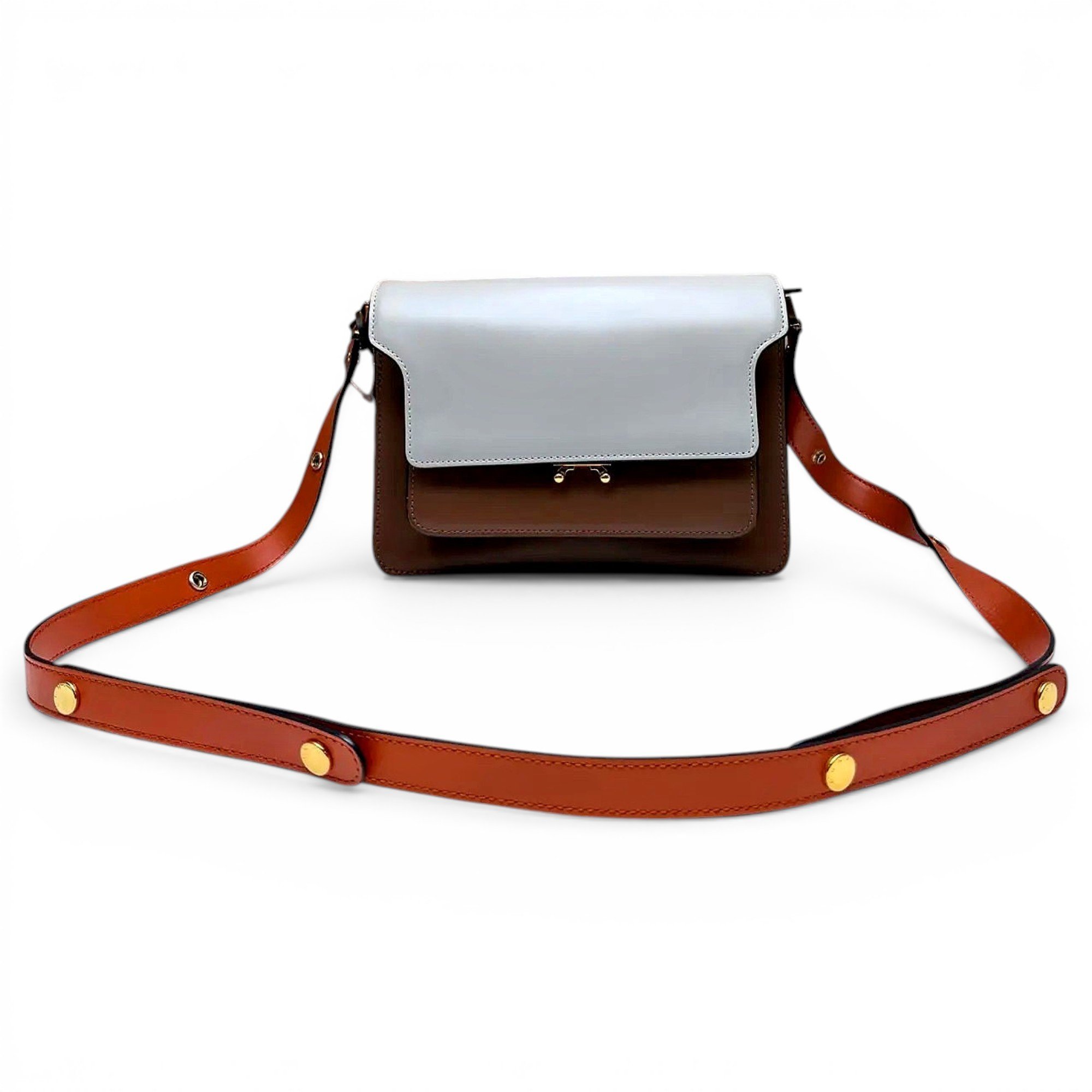 Trunk leather handbag