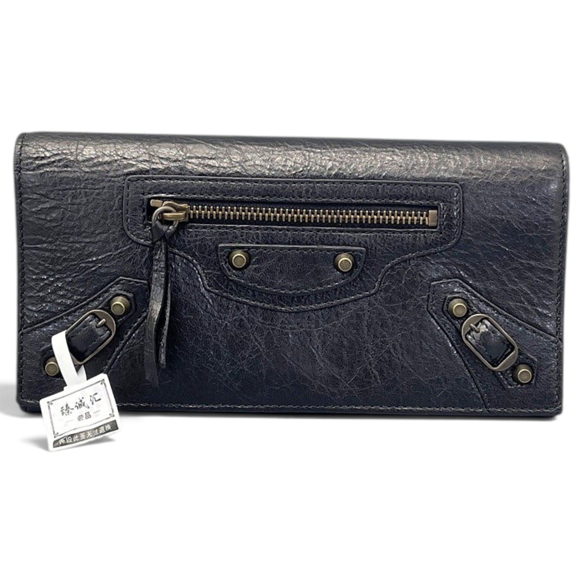 Leather clutch bag