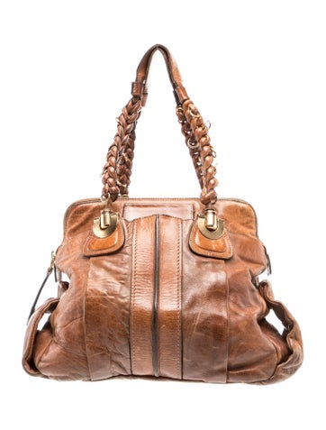 Leather Shoulder Bag Large