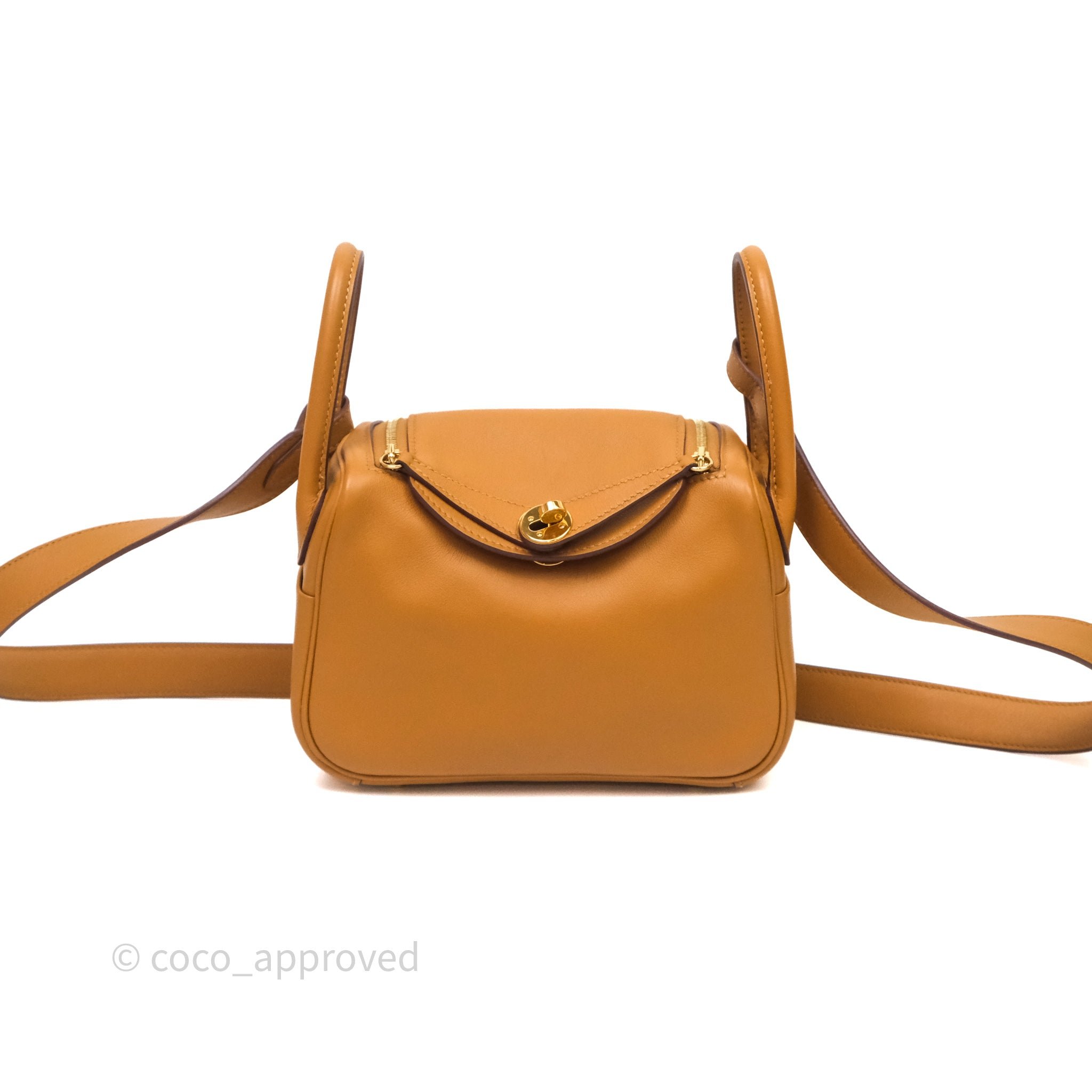 Hermès Mini Lindy 2S Sésame Swift Gold Hardware