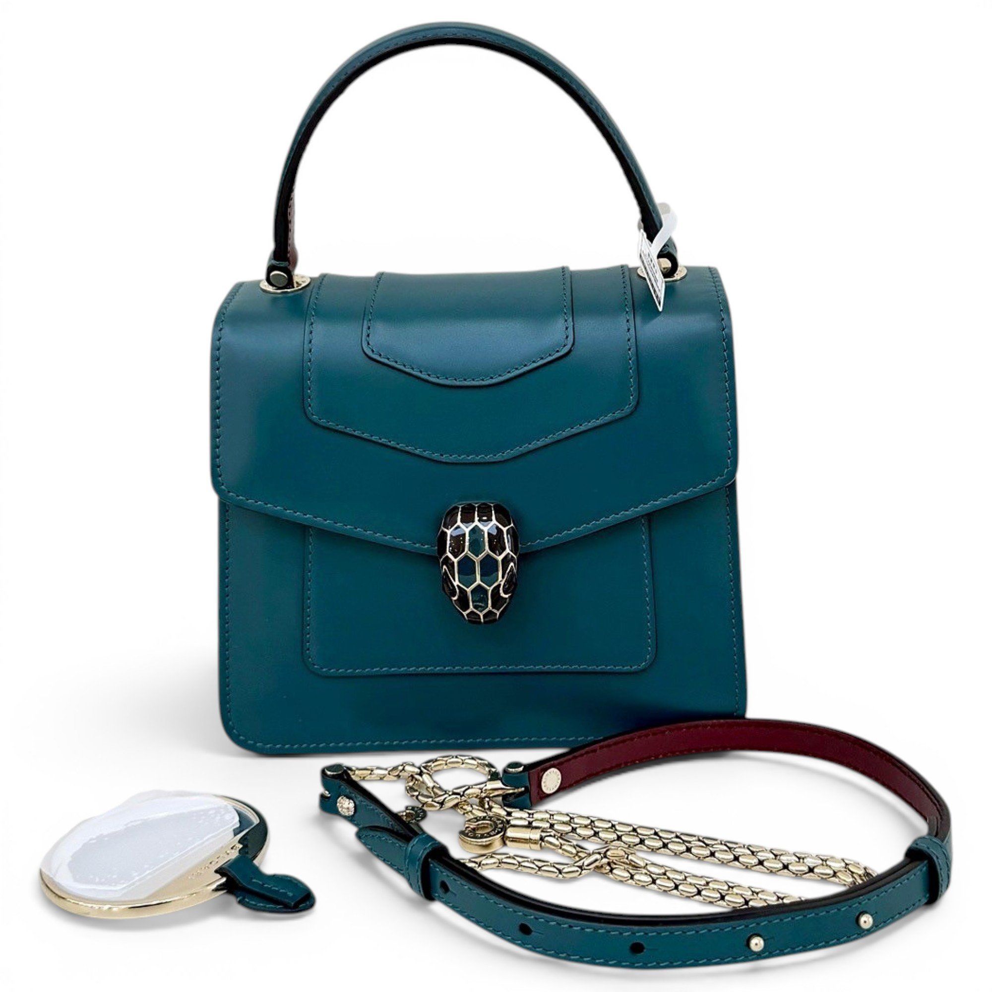 Serpenti leather handbag