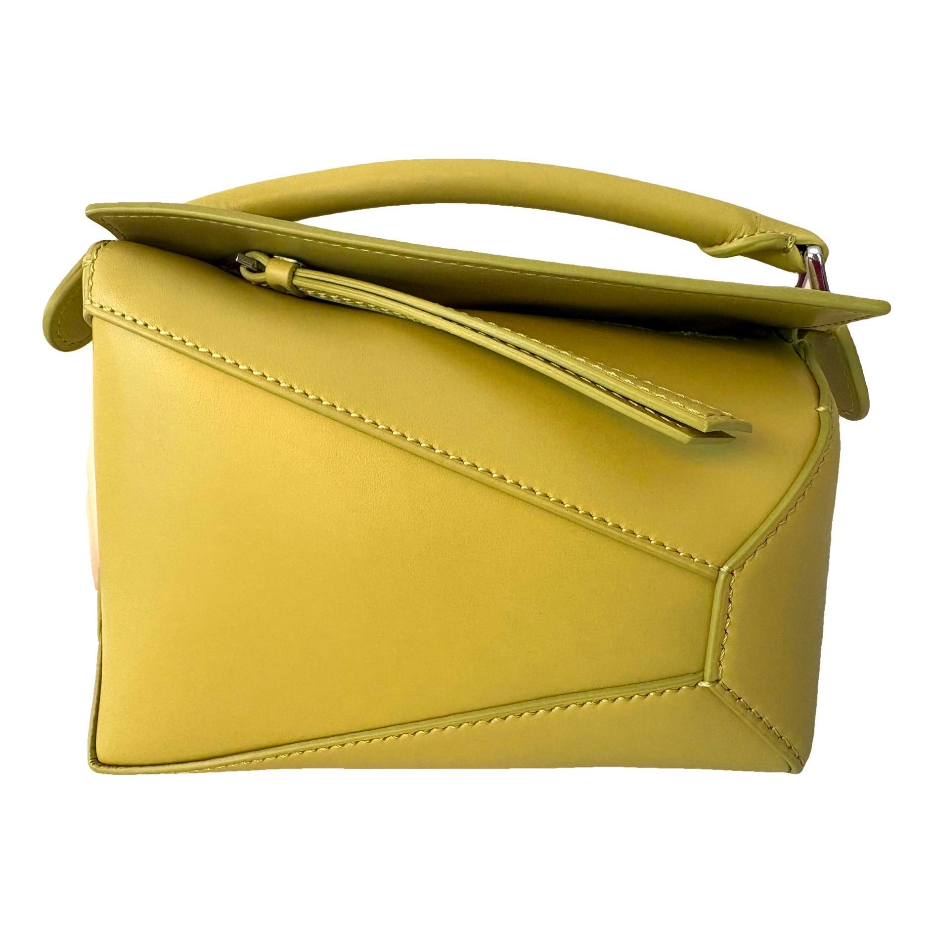Puzzle leather handbag