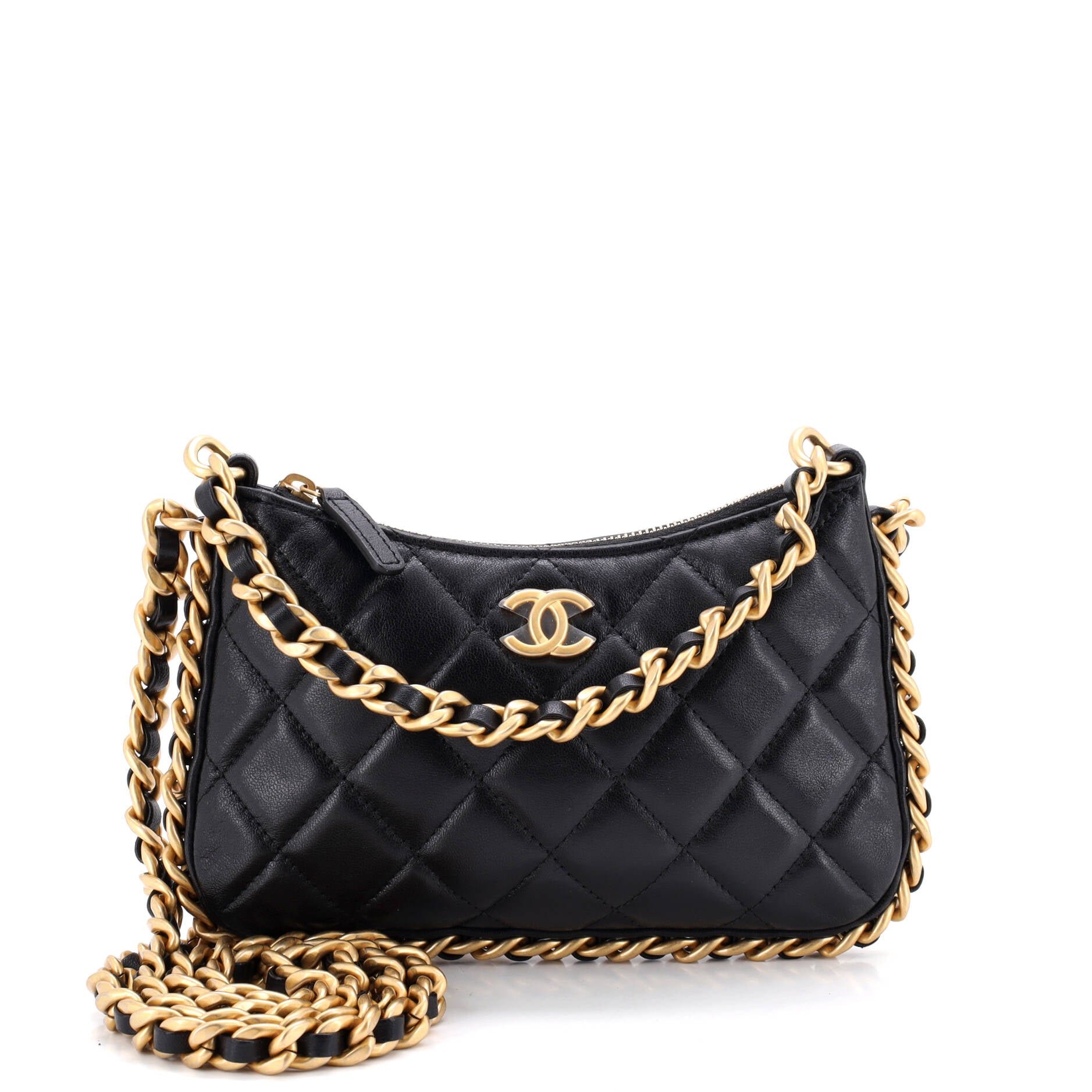 CC Chain Around Hobo Quilted Lambskin Mini