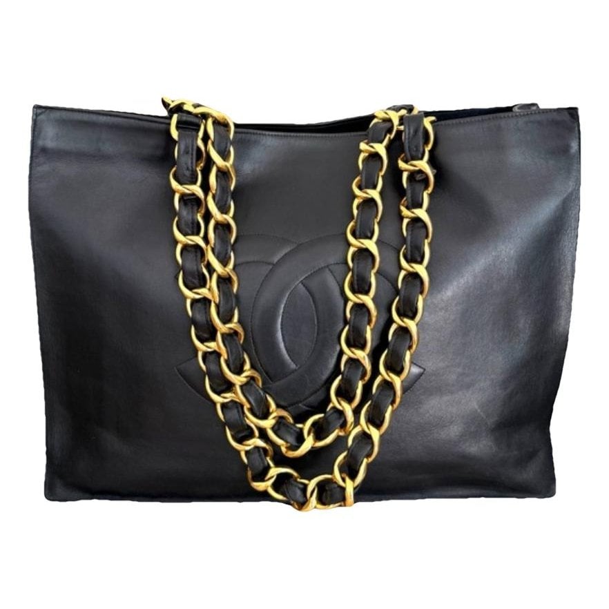 Vintage CC Chain leather tote