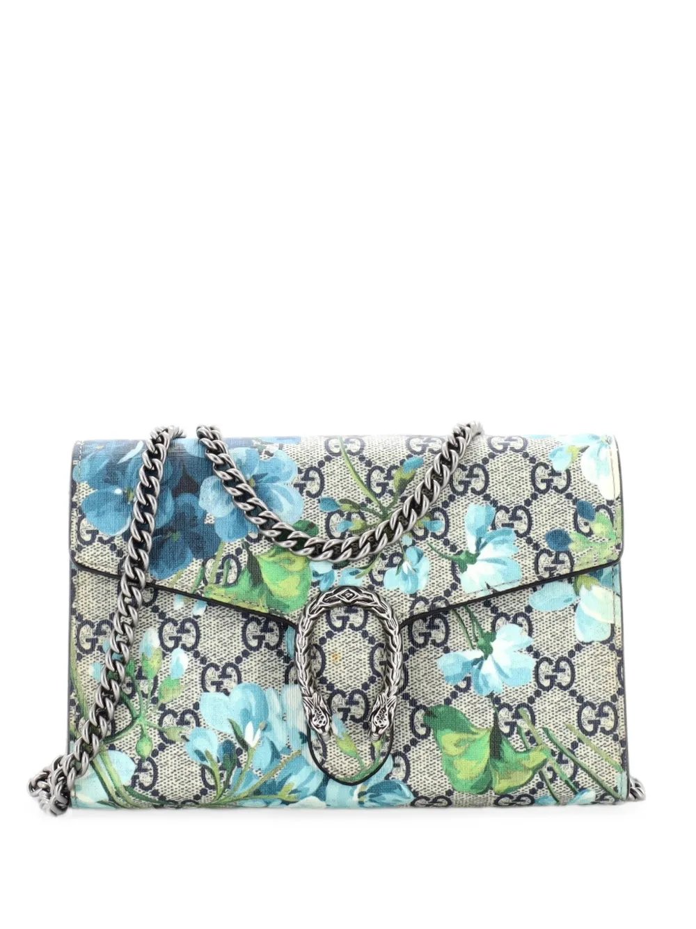 Dionysus Chain Wallet Blooms Print GG Coated Canvas Small crossbody bag