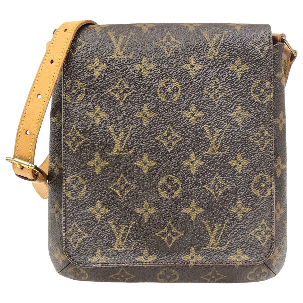 Musette cloth handbag