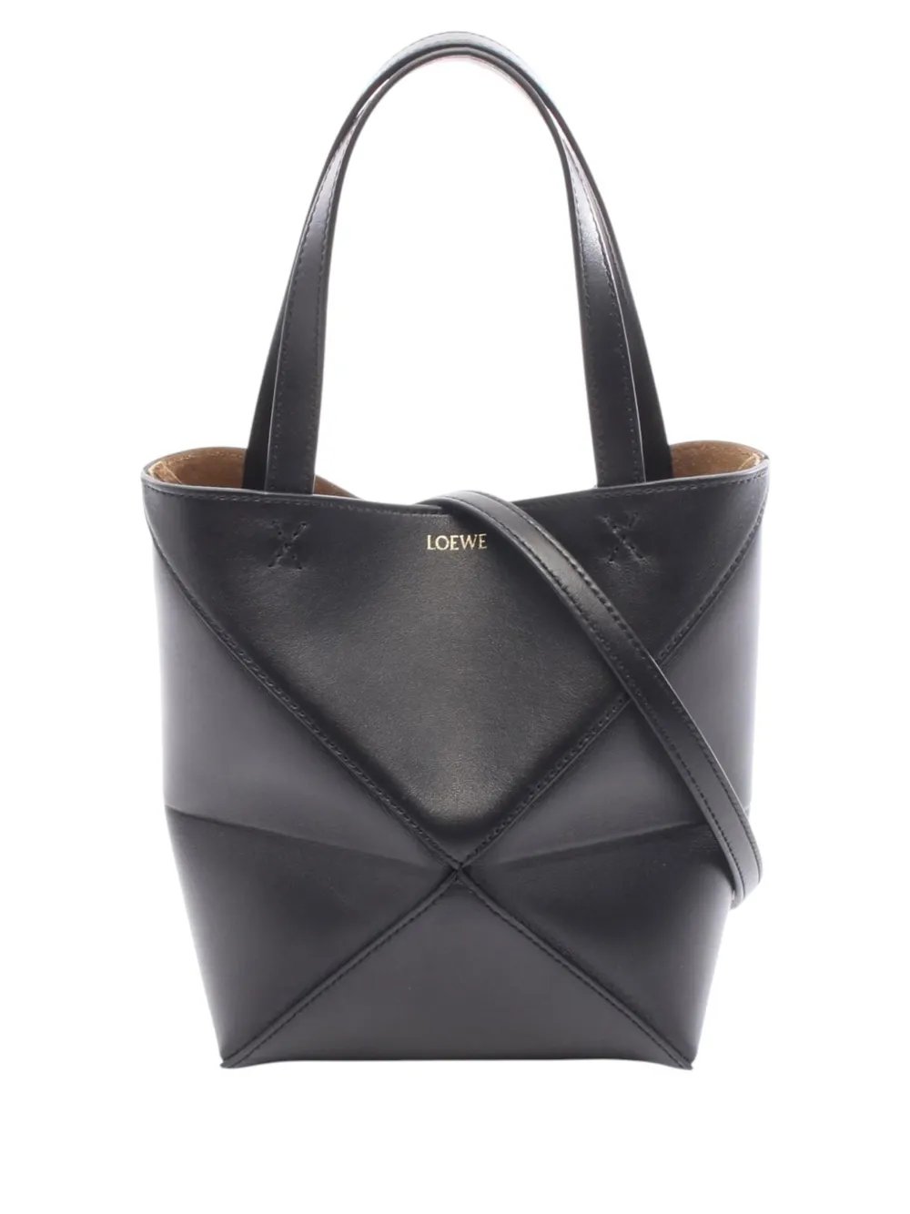 2010-2026 Mini Calfskin Puzzle Fold Tote satchel
