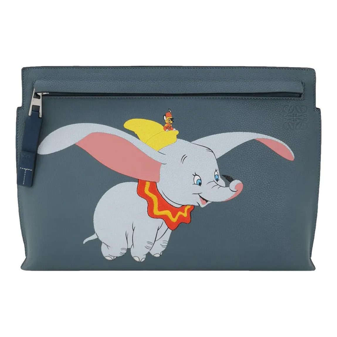 T Pouch leather clutch bag